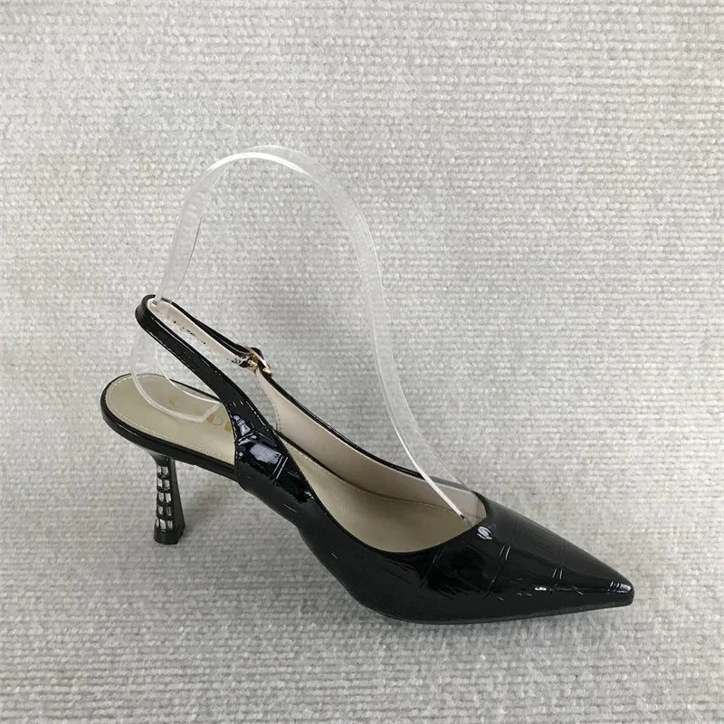 LIZAKOSHT  -  All-Match Female Sandal Black Shoes for Women Summer High Heels Girls Beige Open High-heeled Pumps Scandals Open Shoes Heel