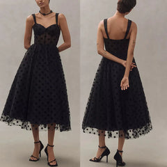 LIZAKOSHT  -  New Sexy Mesh Zipper Women's Dress Casual Loose Party Dress
