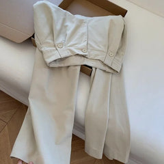 LIZAKOSHT  -  Cargo Pants Woman Solid Spring Autumn Versatile Vintage Pantalones Mujer Korean Fashion Simple Casual Trousers