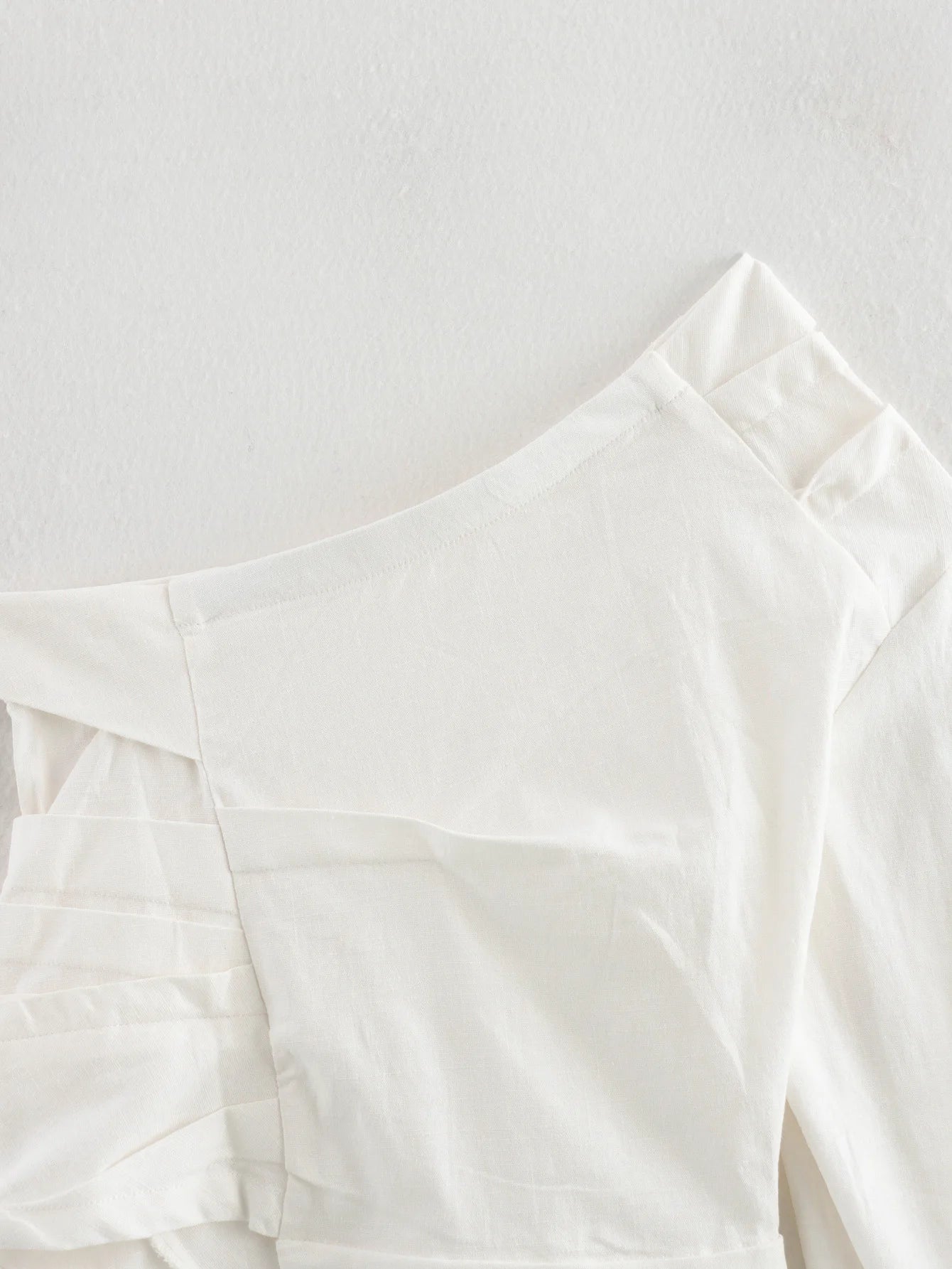 LIZAKOSHT  -  Fashion Women's One-shoulder Top Summer and Autumn Cotton and Linen Top Fashion Asymmetry Women's Casual Street Top New