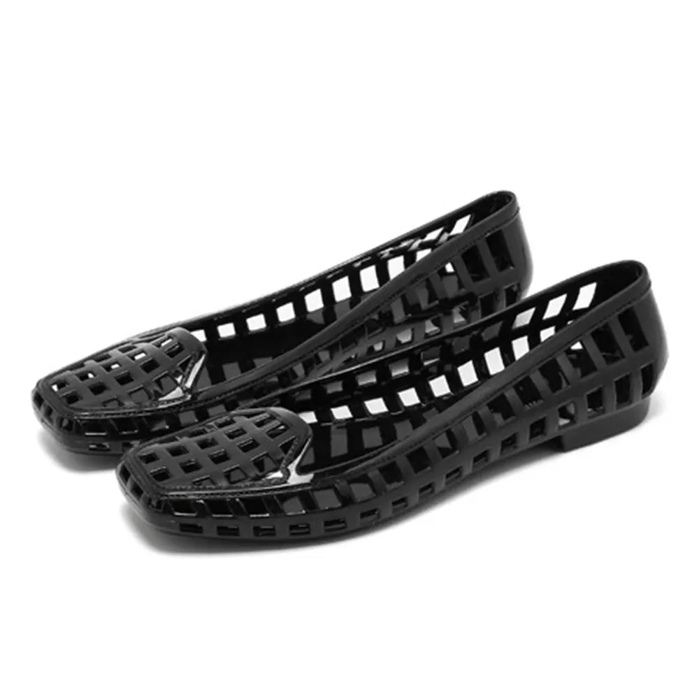 LIZAKOSHT  -  Brand New Summer Soft Fishnet Flat Sandals Women Summer Comfy Walk Hollow Out Women Flats Daily Wear Jelly Shoes Loafers