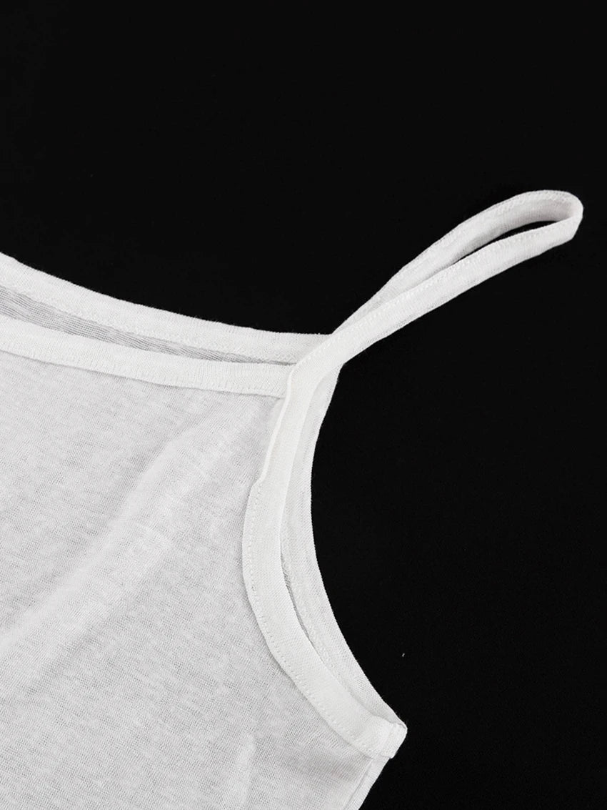 LIZAKOSHT  -  Loose Ladies Sleepwear 2 Piece Set Spaghetti Strap Pajamas Tank Tops Nightgowns Shorts Causal Female Nightwear Suits