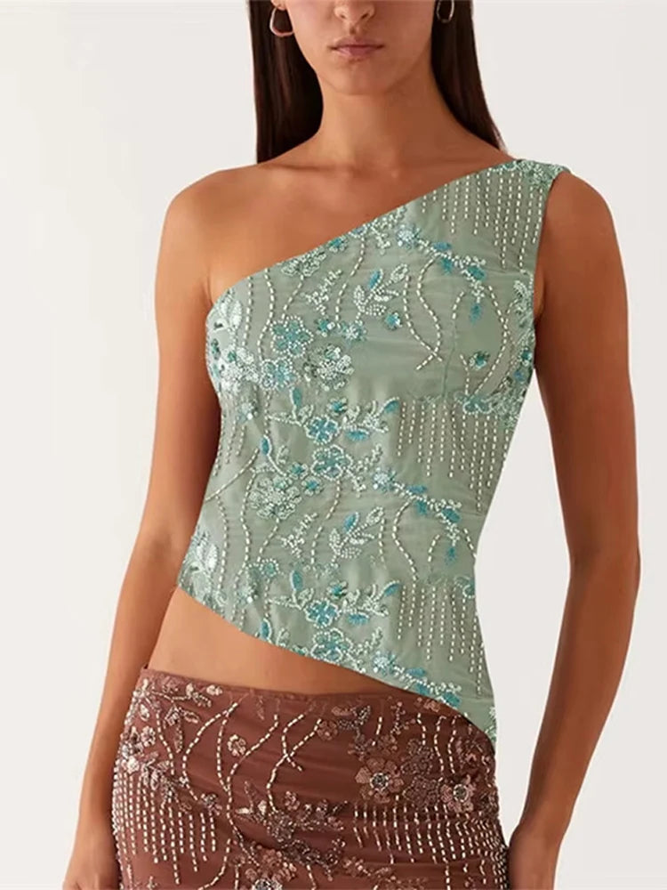 LIZAKOSHT  -  Fashion Print Beading Short Dress For Women Halter Sleeveless Lace Up Backless  Vestidos 2025 Summer Elegant Lady Beach Dresses