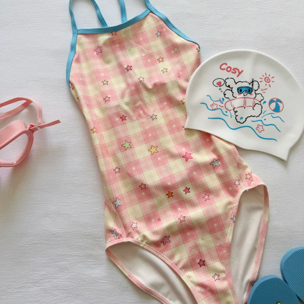 LIZAKOSHT  -  Women's One-Piece Swimsuit Bikini Swimsuit Professional Competition Training Sweet and Cute New Style Fashion Swimsuit for Girls