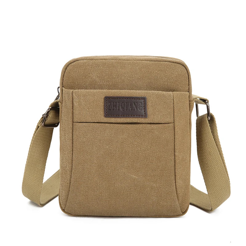 LIZAKOSHT  -  Outdoor Canvas Crossbody Chest Bag Men's Single oulder Sling Bag Faion  Bapa Mobile Phone Bag Leisure Sports