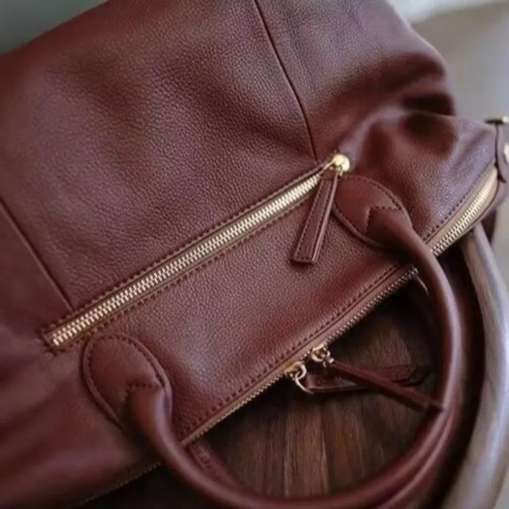 LIZAKOSHT  -  High Quality Soft Leather Handbag Large Capacity Versatile Crossbody Bag Casual Tote Bag Women Commute Daily Purses and Handbags