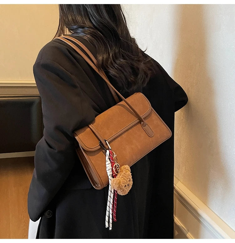 LIZAKOSHT  -  Retro Underarm Bag Large Capaci Casual Commuter Women's Bag oulder Bag Office Bag Faionable Simple Sle Korean Sle