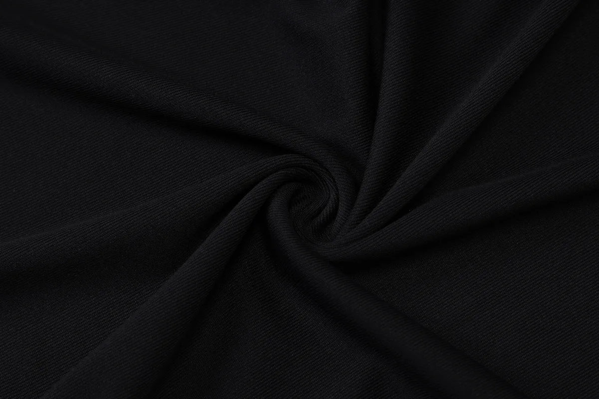 LIZAKOSHT  -  Summer Black Fashion Maxi Dress For Women High Waist Short Sleeve Side Split Sexy Party Dress Gown Female Bodycon Dress