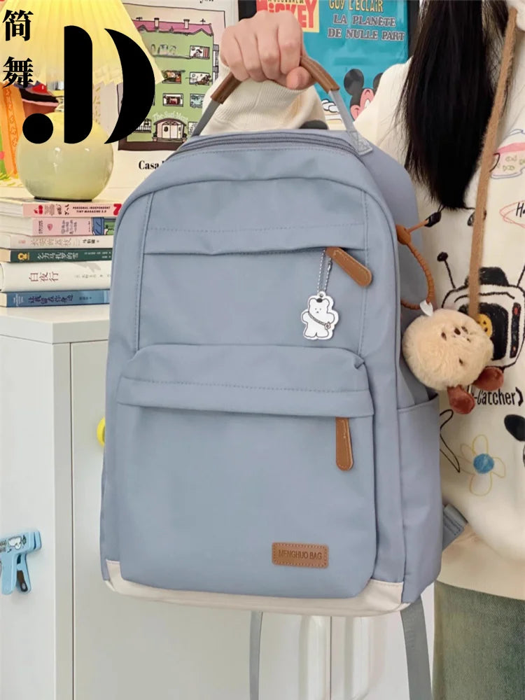 LIZAKOSHT  -  Japanese Vintage Fashion Commuter Laptop Backpack Waterproof Student Preppy School Backpack Casual All Match Travel Backpacks