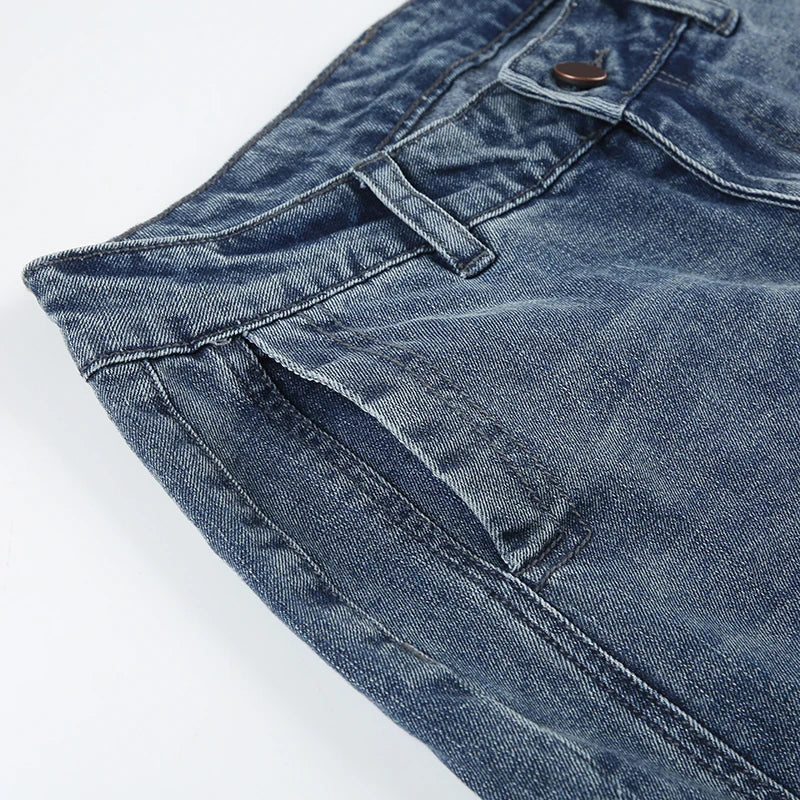 LIZAKOSHT  -  Sweetown Causal Slim Fit All-Match Women’s Flared Jeans Fashion Trendy Simple Retro Pants