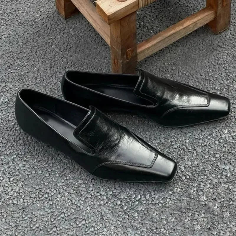 LIZAKOSHT  -   Versatile Low Heel Square Toe Slip-On Women's Shoes Fashionable Rubber Upgraded Comfortable Spring Autumn Collection