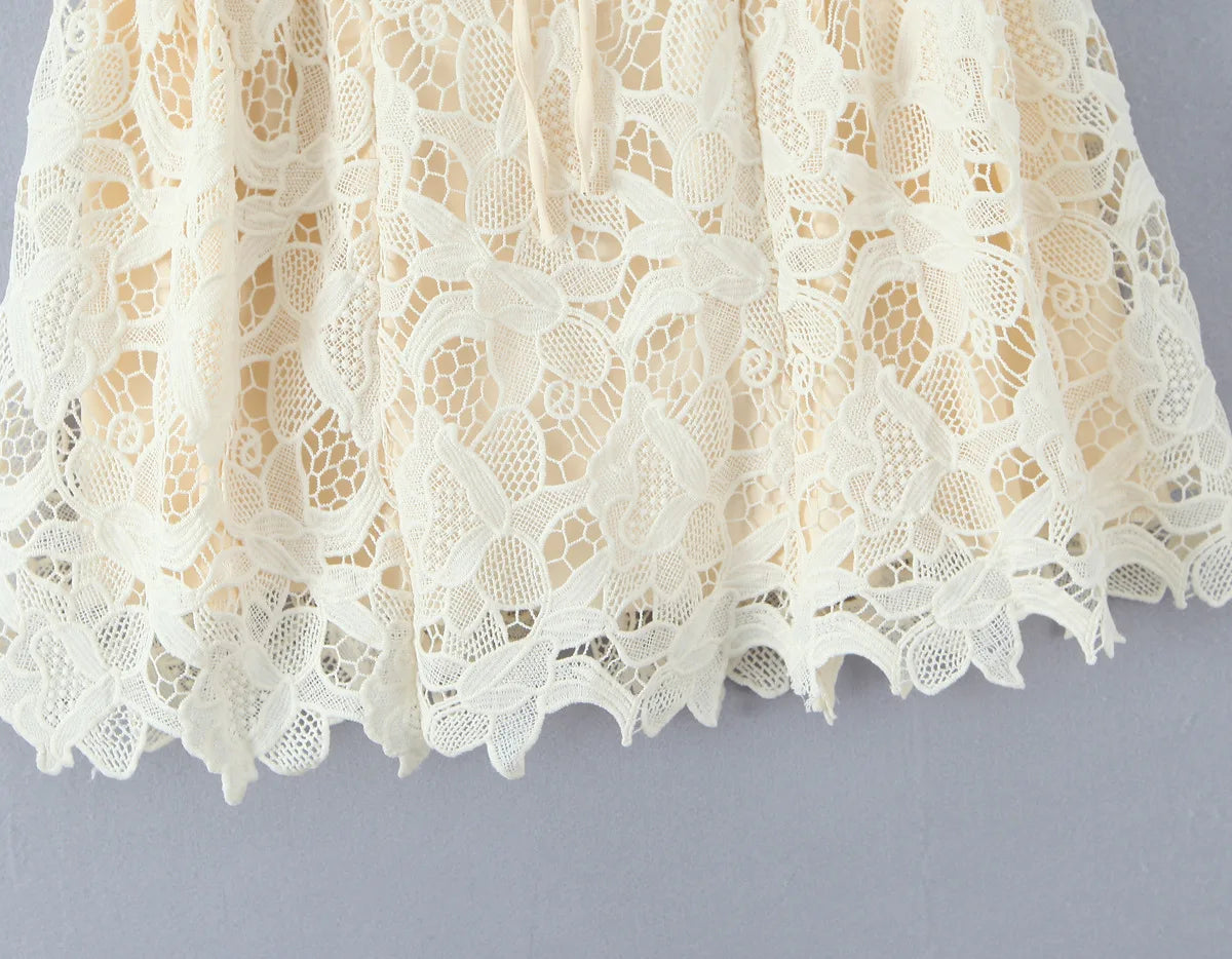 LIZAKOSHT  -  Sexy Lace Elegant Dress Women Strap Slim Vintage Evening Party Mini Dress Female Bow Design Korea Style Chic Outfit