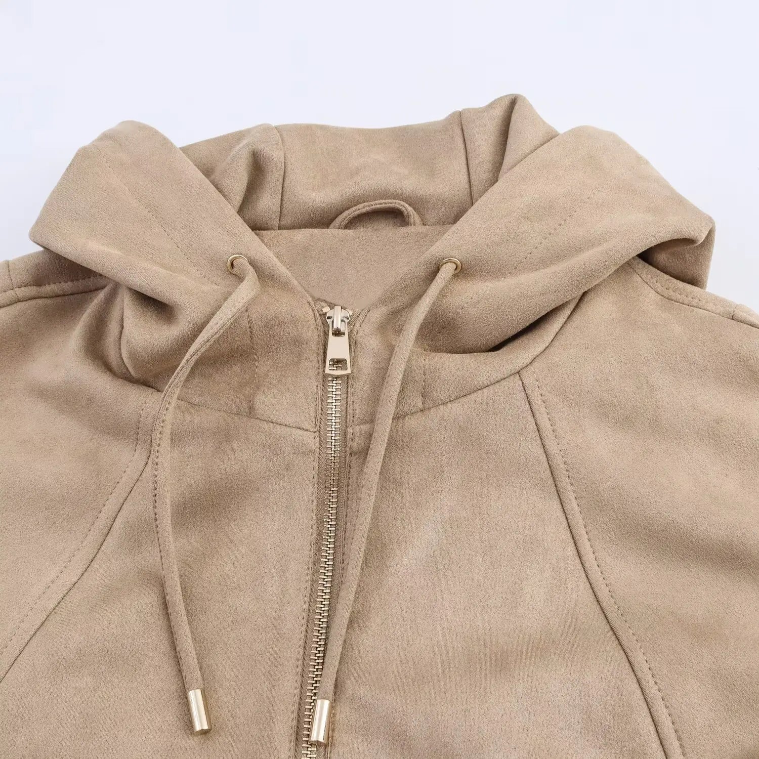 LIZAKOSHT  -  Retro Hooded Jacket Women Casual Loose Loose Zipper Coat Autumn Winter New Fashion Vintage Hoodies Simple Sweatshirt Female