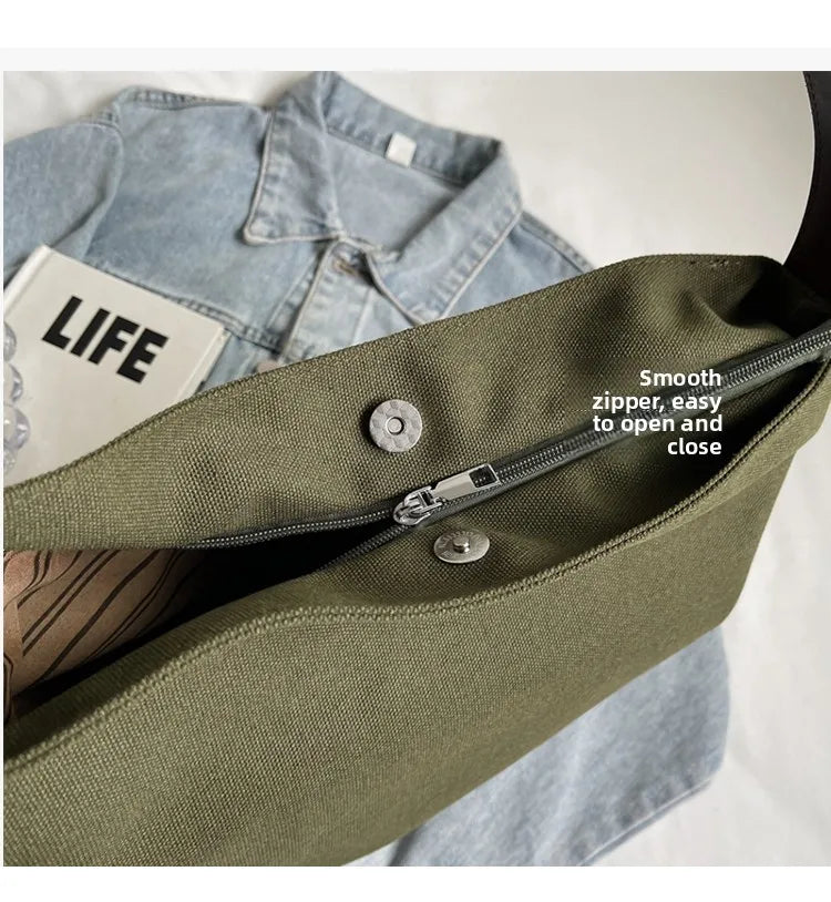 LIZAKOSHT  -  Casual Versatile oulder Bag for College Girls 8-20 Years Old Crossbody Commuter Bag Magnetic Bule Closure Large Size