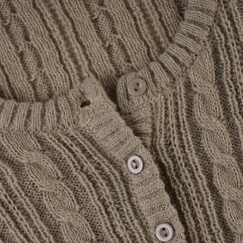 LIZAKOSHT  -  American retro-breasted cardigan with elegant temperament and women's knitted top