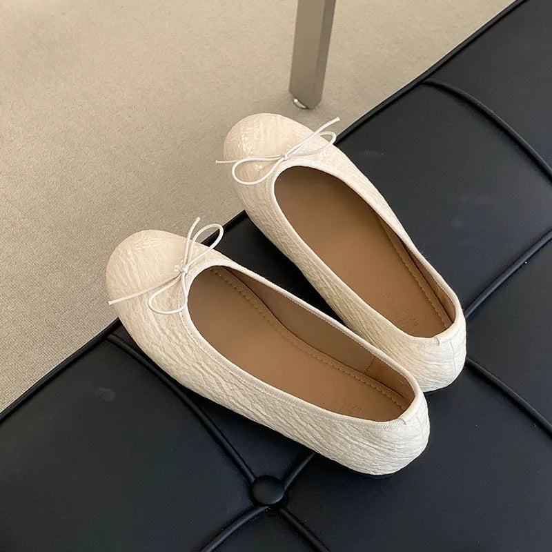 LIZAKOSHT  -  New Spring Autumn Fashion Round Toe Soft Dress Ladies Boat Shoes Casual Female Shallow Women Flat Slip On Shoes