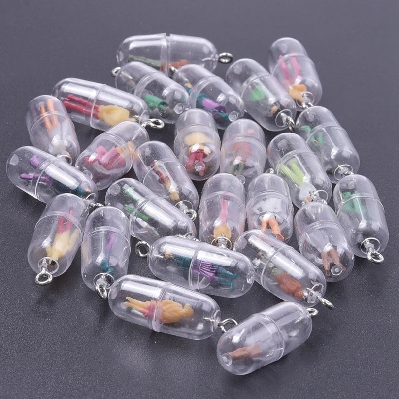 Resin Creative Figurine Toys Capsule Charm Pendant For Jewelry Making Diy Earrings Keychain Handmade Accessories