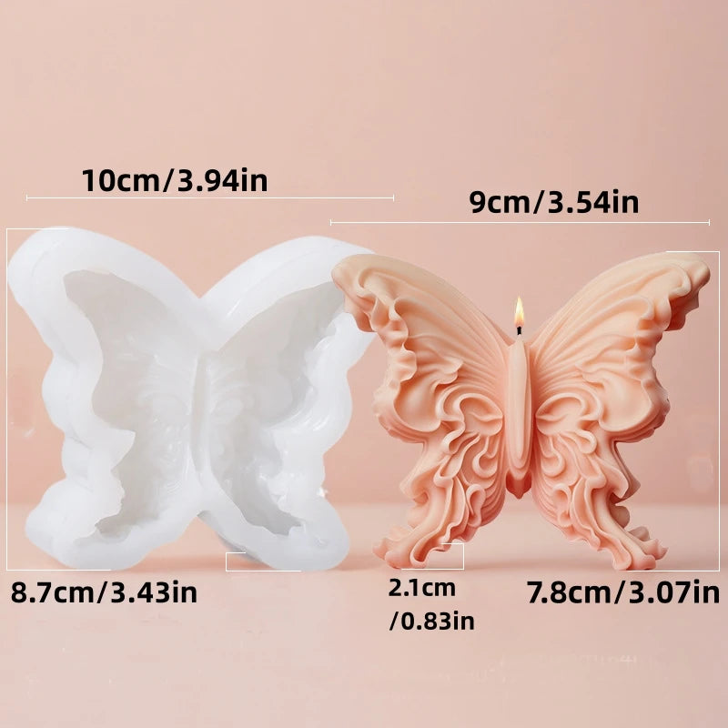 DIY Butterfly Candle Silicone Mold Handmade Soap Aroma Candle Plaster Butterfly Angel Ornament Molds Home Decoration Crafts