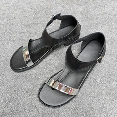 LIZAKOSHT  -  Flat Heels Casual Sandals T-strap Women's Sandals Outdoor Comfortable Shoes