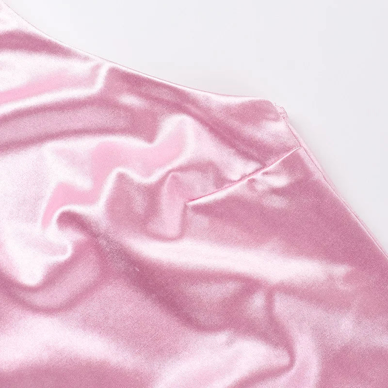 LIZAKOSHT  -  Stylish Skirt Sexy Waist Bag Hip Skirt Flutter Shoulder Slant Satin New Dress