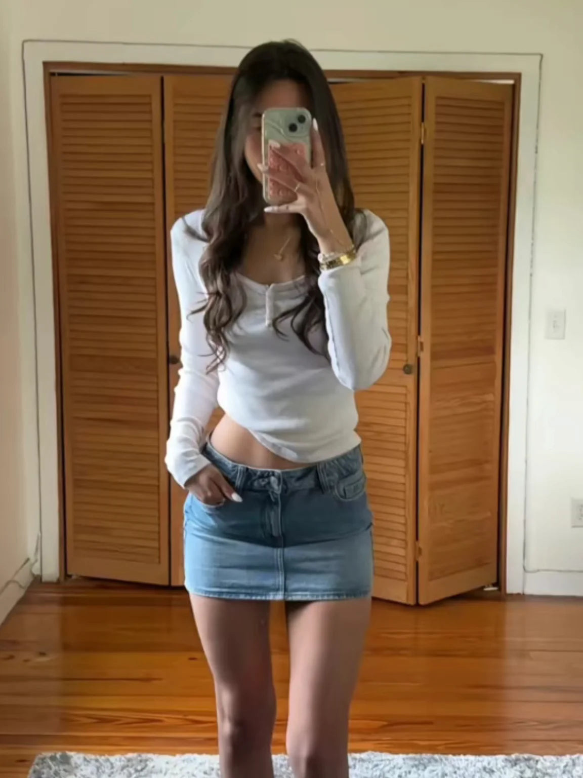 LIZAKOSHT  -  Blue Denim Mini Skirts Women Low Waist Cotton Straigth Short Faldas Female American Vintage Streetwear All-match Casual Skirt