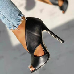 LIZAKOSHT  -  Summer Thin Heels Peep Toe Women's Sandals High Heels Shoes
