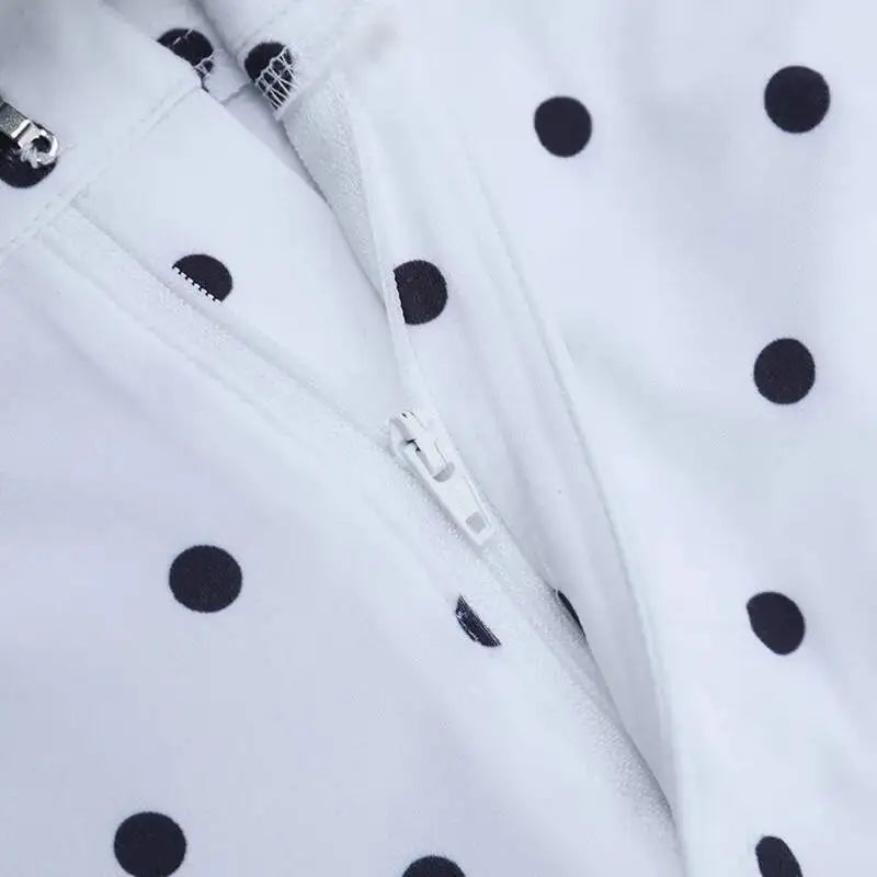 LIZAKOSHT  -  Polka Dot Pencil Pants Women High Waisted Tight Fitting Printed Side Slit Small Leg Summer Elegant Casual Sporty Cropped Pants