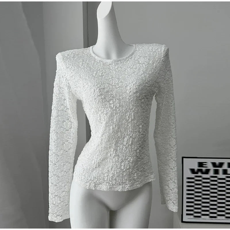 LIZAKOSHT  -  Lace Hollow Out Tops For Women v-neck Sleeveless Single Breasted Front Split Skirts 2025 Summer Female Daily Casual Outerwear