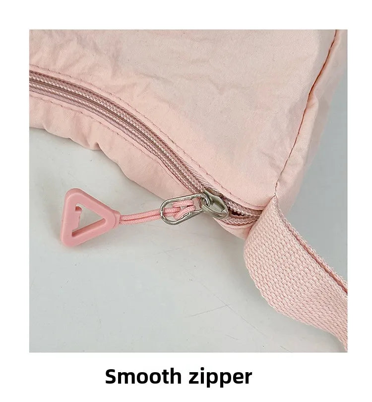 LIZAKOSHT  -  Japan Style Women Crossbody Bag New Casual Nylon Letter Composite Bag Simple Large Capacity Canvas Single Shoulder Tote Bag