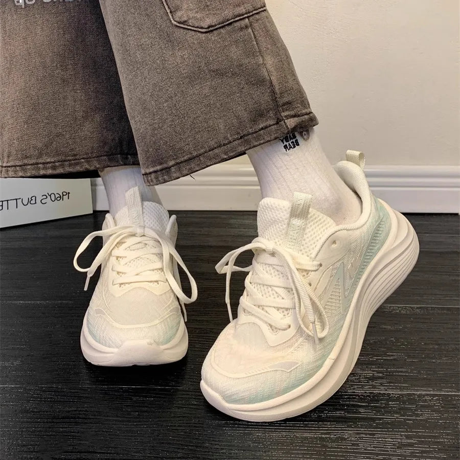 LIZAKOSHT  -  Sneakers Mesh Women's Shoes Platform Tennis Female Breathable Roses Casual Thick Sole Trainers 2025 Leisure Spring Sneakers Mesh