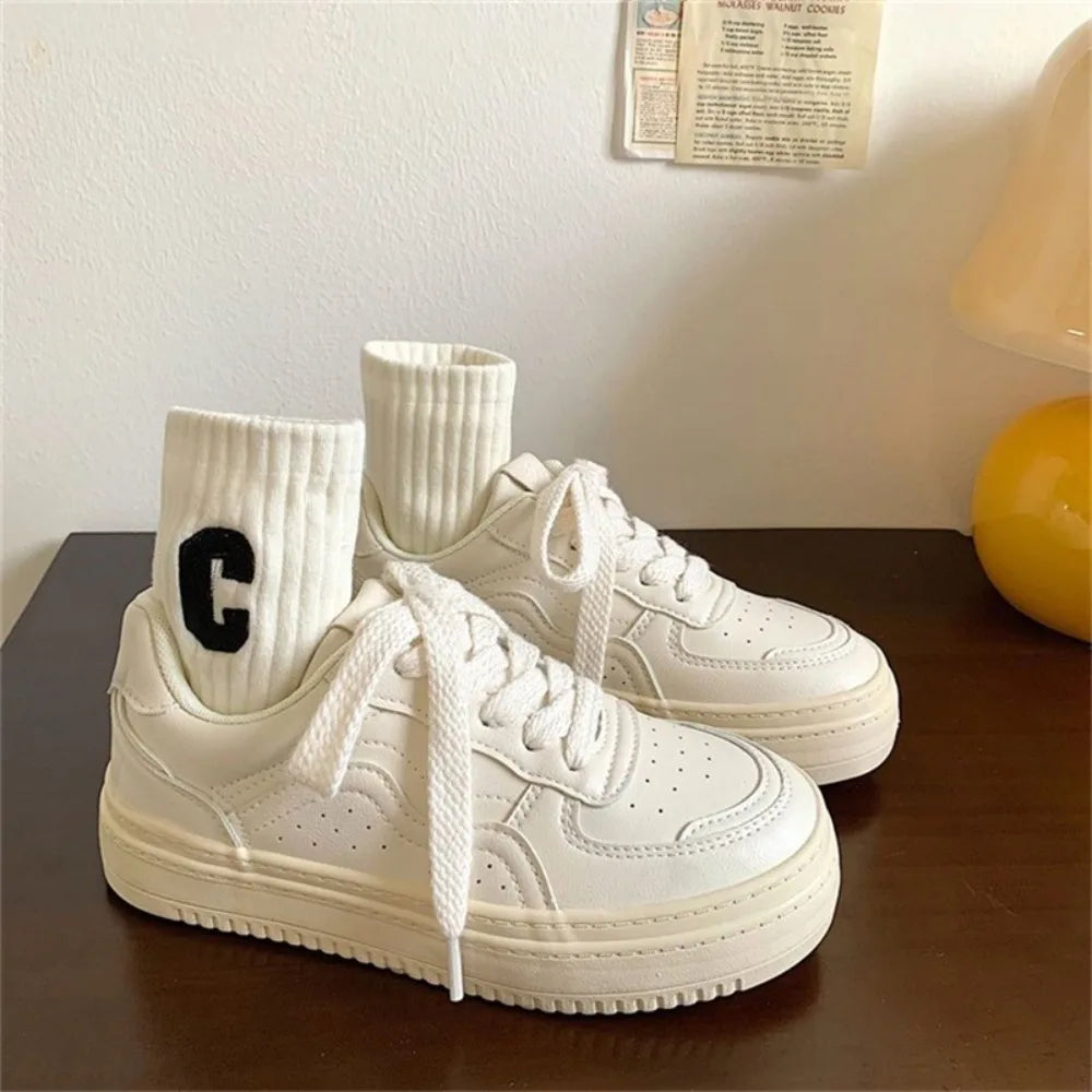 LIZAKOSHT  -  Fashion Casual New Designer Board Shoes for Women  Spring Autumn White Platform Shoes Female Streetwear Zapatos De Mujer
