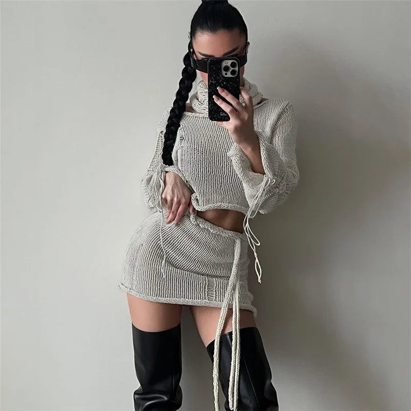 Lizakosht Summer Dress Women Trendy Vacation Outfits For New Slim Fit Jersey Short Skirt Set Solid Spandex Beach Tunic Sports Kaftan