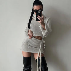Lizakosht Summer Dress Women Trendy Vacation Outfits For New Slim Fit Jersey Short Skirt Set Solid Spandex Beach Tunic Sports Kaftan