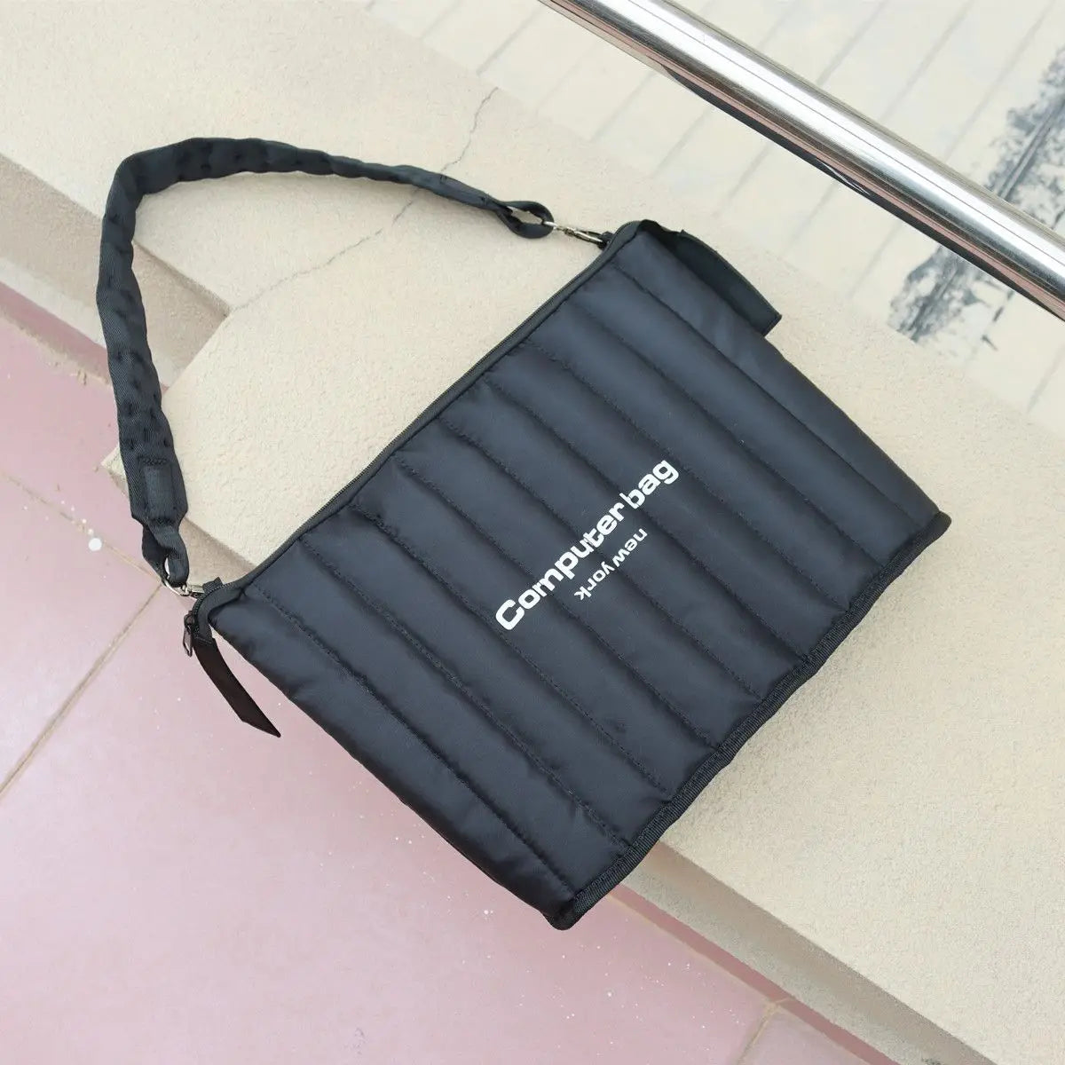 LIZAKOSHT  -  Ins Black Handbag Laptop Bag PC Case 12 13 13.3 14 Inch Cover Sleeve Portable Macbook Air Pro Redmi Mac Book Laptop Shoulder Bag