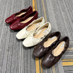 LIZAKOSHT  -  Female Slip On Ballet Butterfly-Knot Ladies Flats Shoes New In Casual Shallow Fashion Soft Dress Women Flat With Shoes