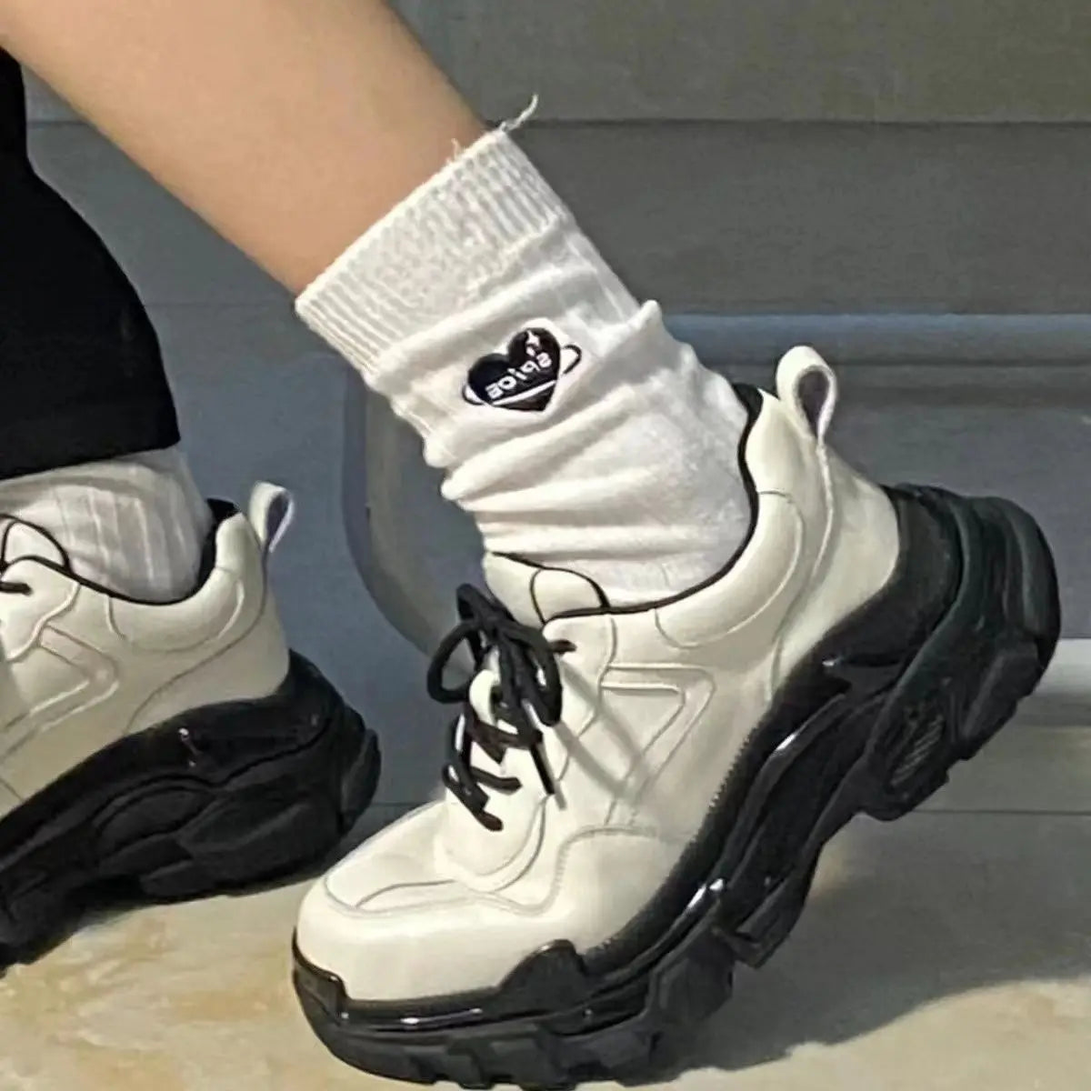 LIZAKOSHT  -  Autumn Sneakers Women Simplicity Solid Colour PU Leather Platform Sports Shoes Woman Korean Style Low-top Casual Shoes