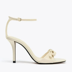LIZAKOSHT  -  Bowknot Elegant Thin Heels Sandals Women Open Toe Ankle Stra Concise Party Fashion Designer Wedding Shoes Sandalias De Mujer