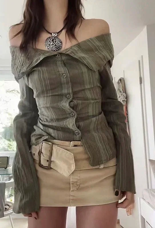 LIZAKOSHT  -  Y2k fashion mini skirts for women streetwear vintage black cargo skirts womens Summer clothes cargo skirts with belt khaki