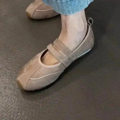 LIZAKOSHT  -  Soft Bot Ballet Flats Leather Version Mary Janes Slip-On Shoes Casual Wear Comfortable Leather Shoes for Women