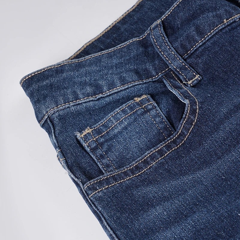 LIZAKOSHT  -  Y2k Low-Waist Slim Skinny Jeans Women's Casual Streetwear Denim Pants Vintage Aesthetic 2000s Trousers All match Outfit