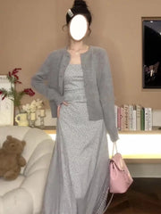 LIZAKOSHT  -  French Gentle Floral Camisole Dress For Women In The Spring Of 2024 Beautiful And Slimming With A Cinched Waist Elegant Camiso