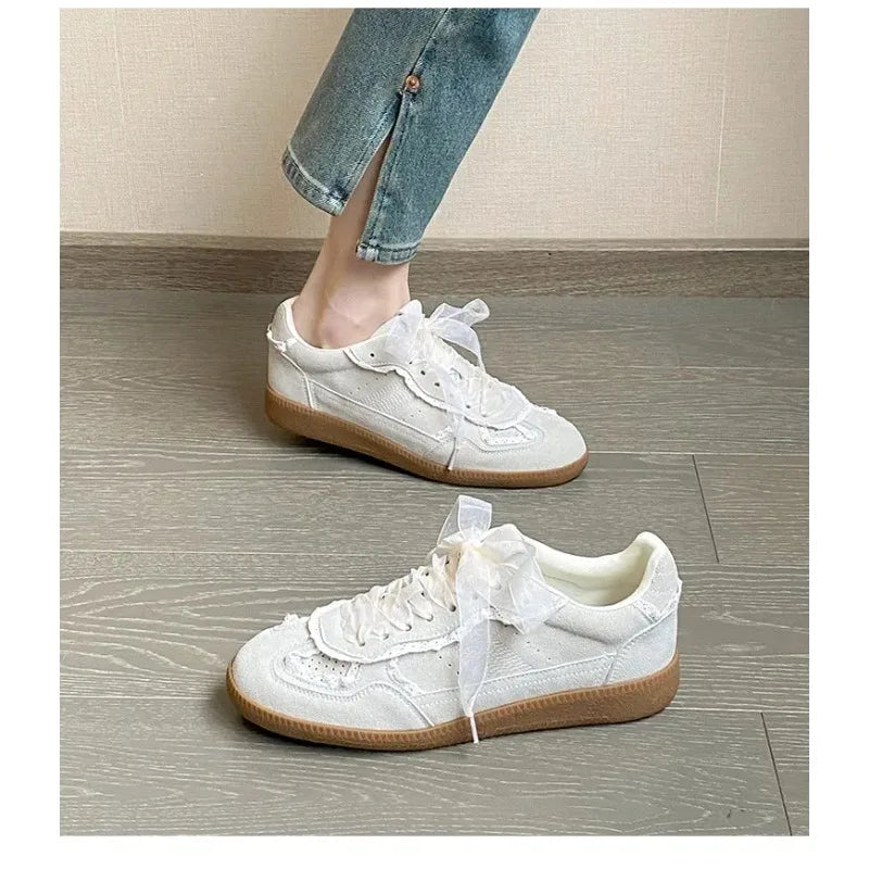LIZAKOSHT  -  Korean Style Versatile Cute Dequn Shoes Women's New Small Popular Internet Celebrity Casual Sports Flat Shoes Lightweight