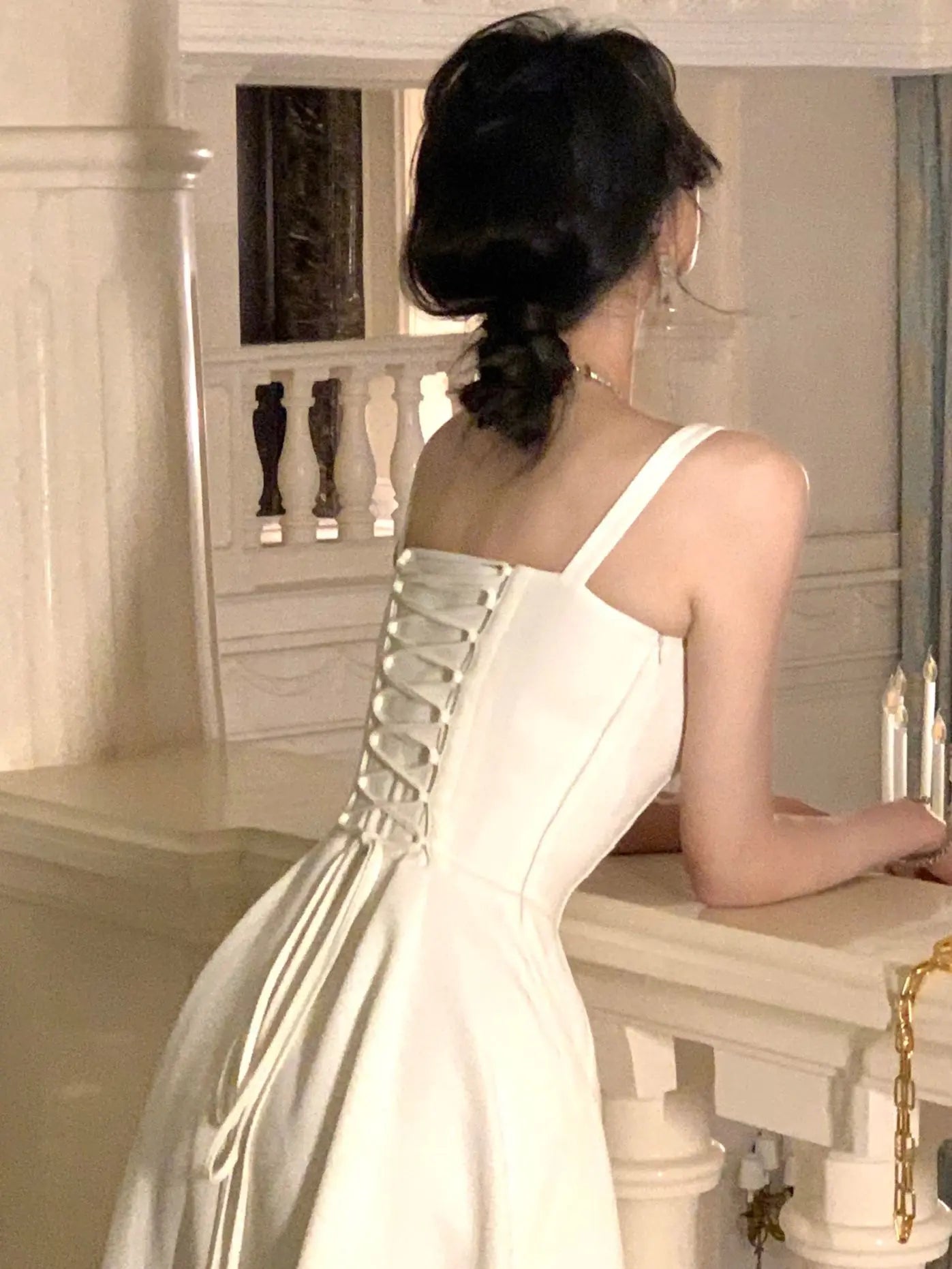 LIZAKOSHT Summer Intellectuality Elegant Vintage Fashion Midi Bandge Dress For Women Lady One Piece Party Clothing Outfits Vestidos
