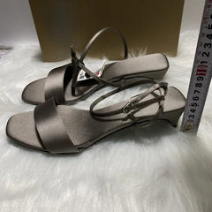 LIZAKOSHT  -  Luxury Satin Ankle Strap Low Heels Women Modern Sandals Summer Elegant Open Toe Brand Designer Large Size Female Office Shoes