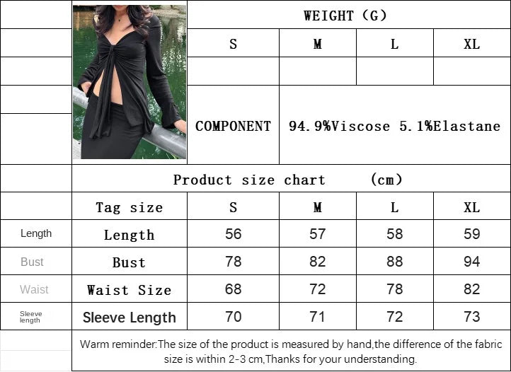 LIZAKOSHT  -  Women Sexy T-Shirt Niche Design V-Neck Bell Sleeve Top