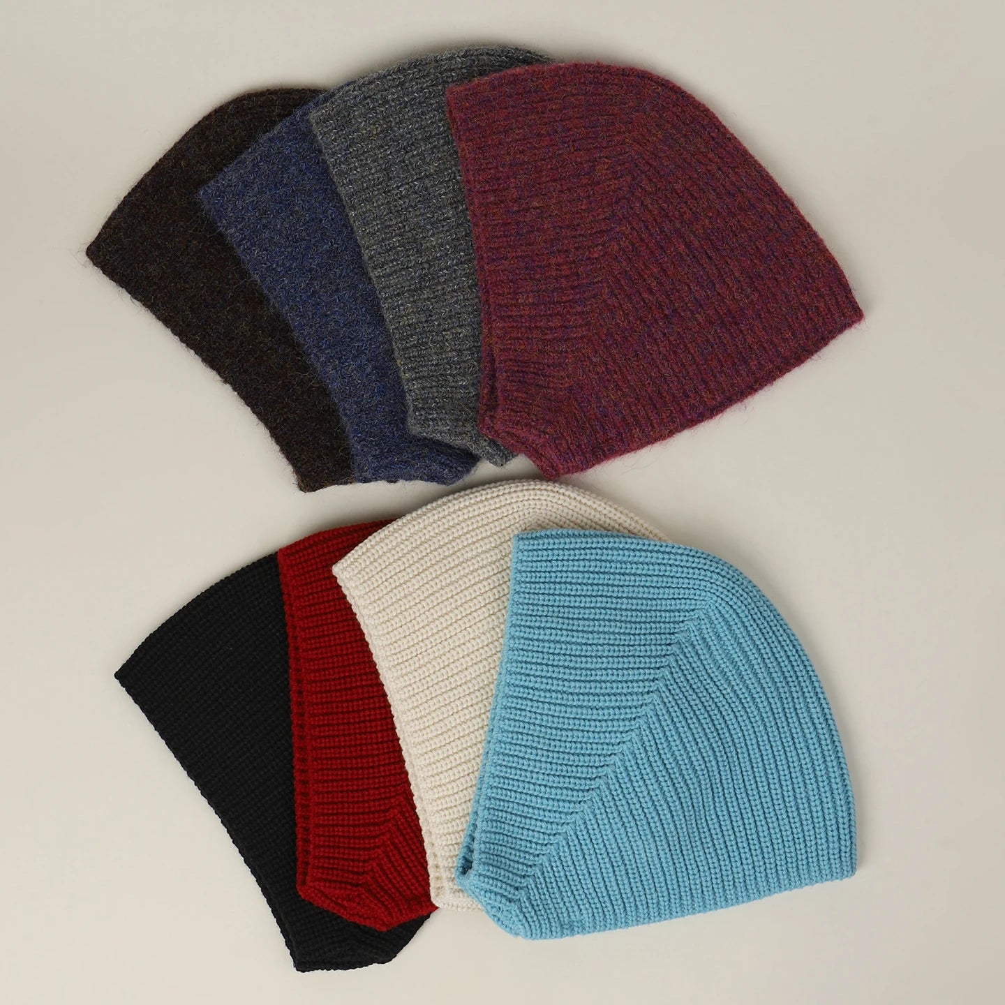 LIZAKOSHT  -   Knitted Headscarf Hat for Adults Solid Color Winter Integrated Hood Neck Face Cover Stretchy Windproof Balaclava Ski Hat 56-58cm