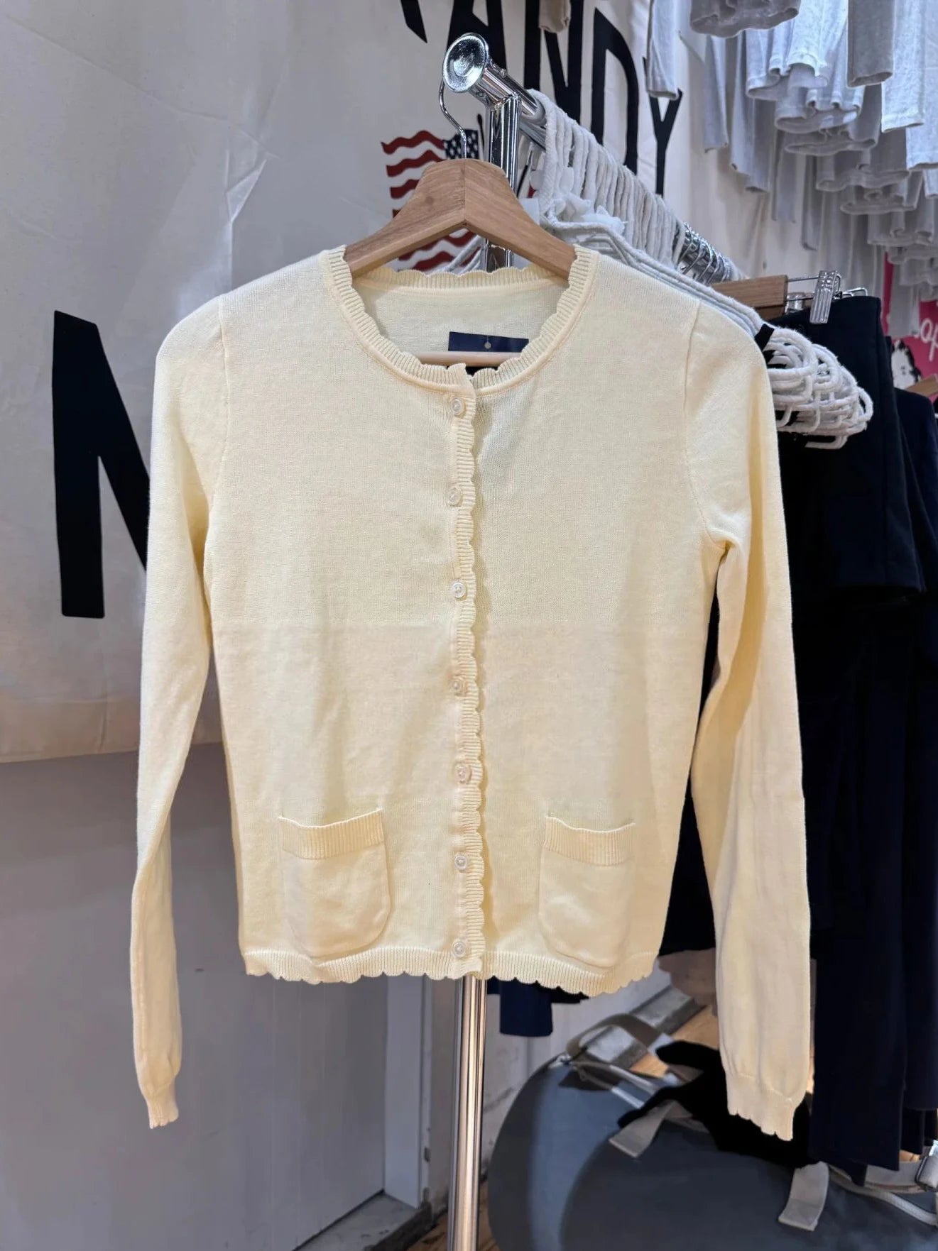 LIZAKOSHT  -  Pockets Pink Cute Knitted Sweater Cardigan Women New Wave Trim O-neck Cotton Autumn Sweaters Sweet All-match Solid Knitwear Tops