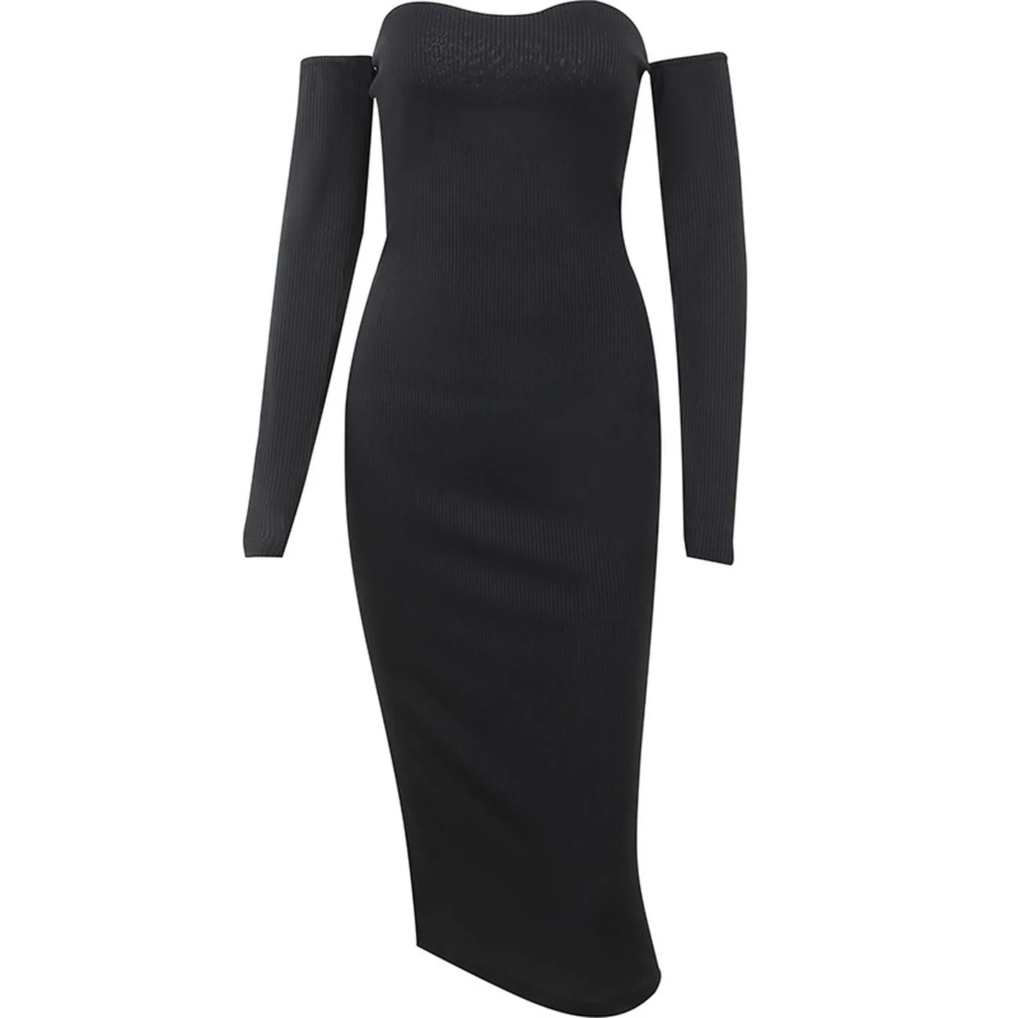 LIZAKOSHT  -  Sexy Hip Long Sve Strapl Dr High Waist Street Sle Polyester Fabric Autumn Faion for Women 25-29 Years Old
