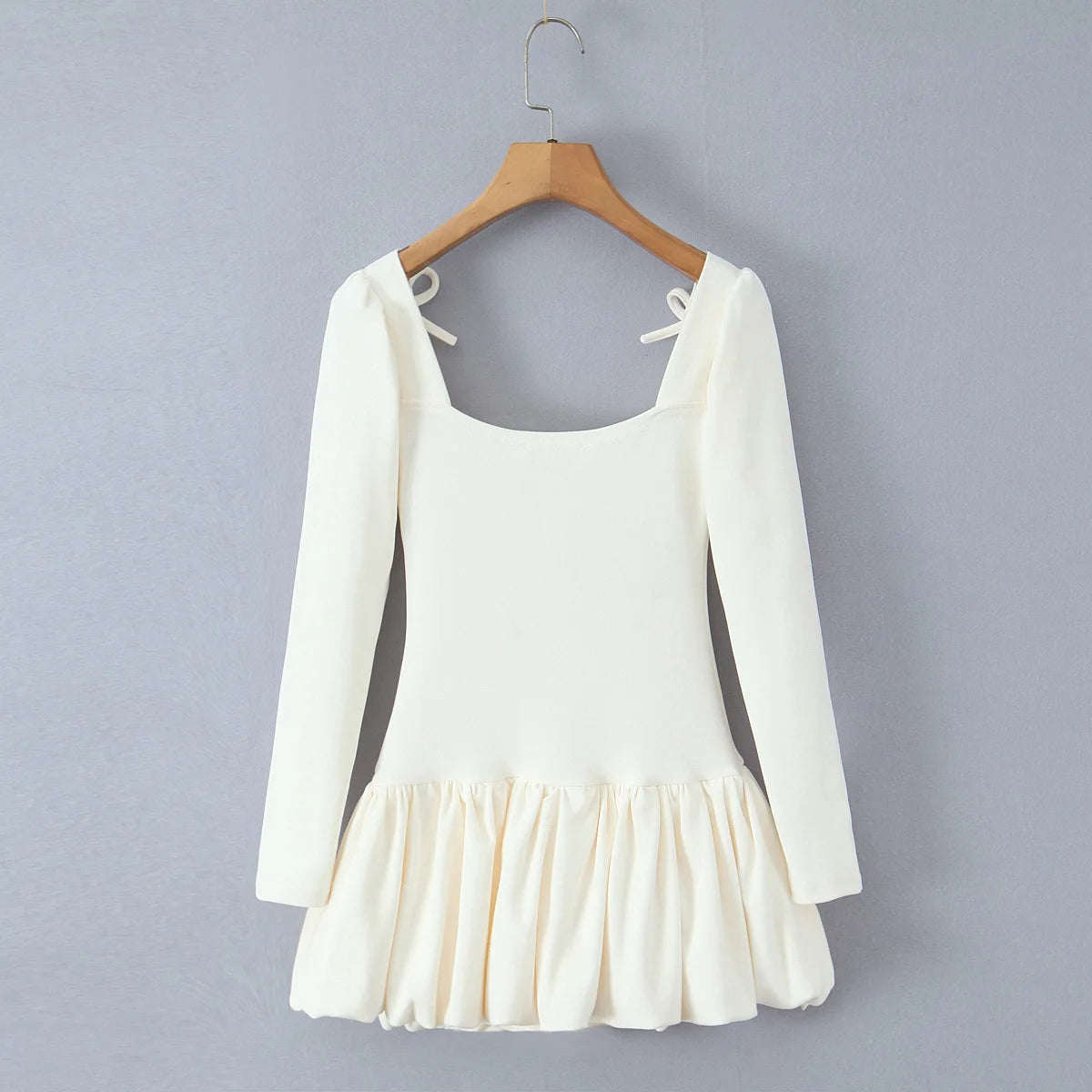 LIZAKOSHT  -  Women Long Sleeve Tie Up Bubble Mini  Pretty Mood in Vika Dress