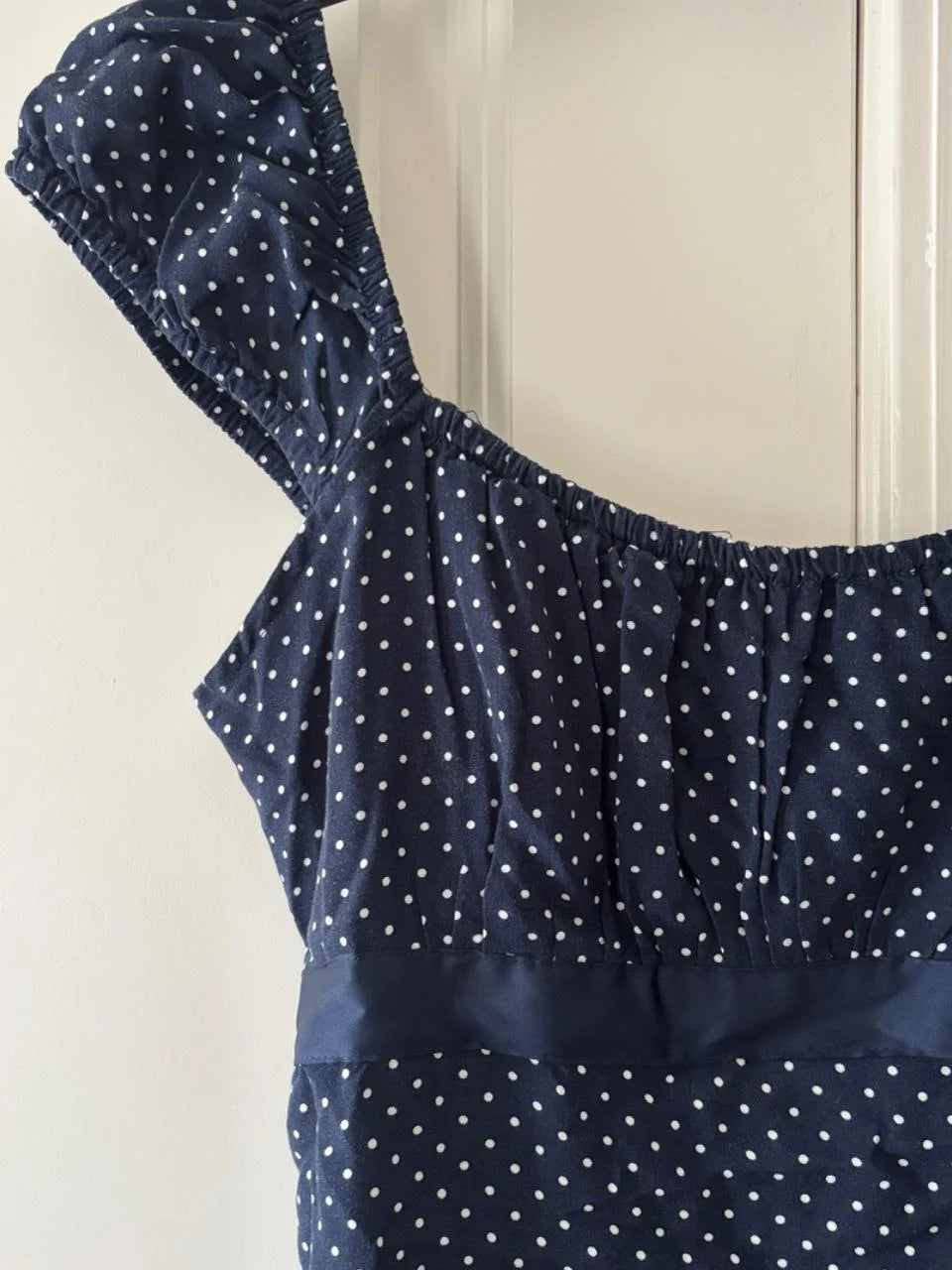 LIZAKOSHT  -  Polka Dot Ribbon Slim T-shirt Blouse Women Summer Square Collar Bow Lace-up Puff Sleeve Shirts Casual Sweet Vintage Tshirts New